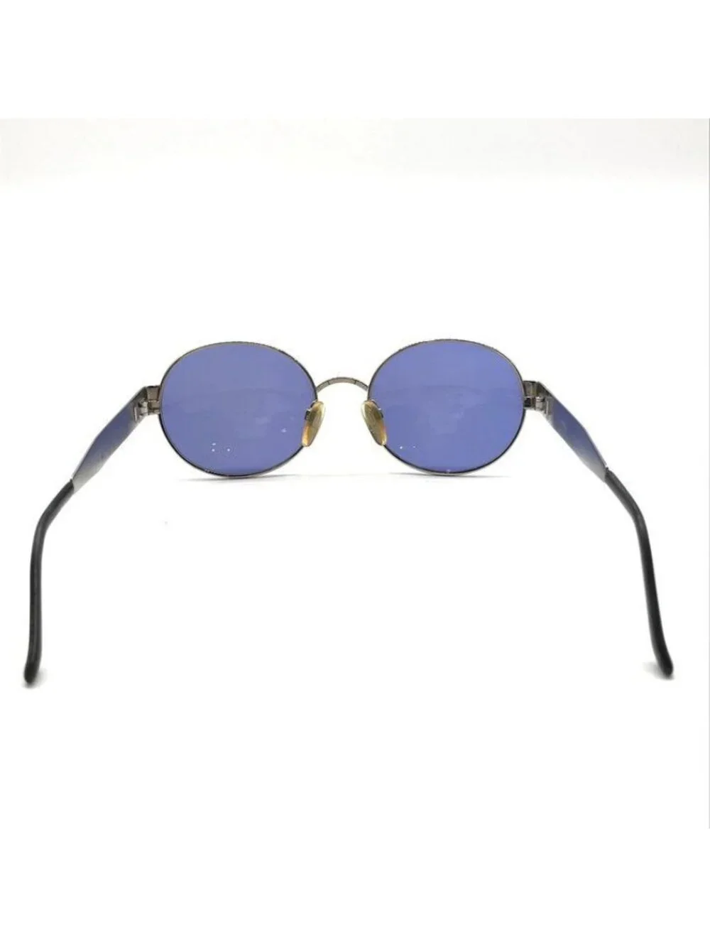Chanel Logo Sunglasses Eyewear Blue Silver